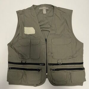 Danielson Classic Men's Tan Full Zip Tactical Fishing Vest XL Outdoor Active